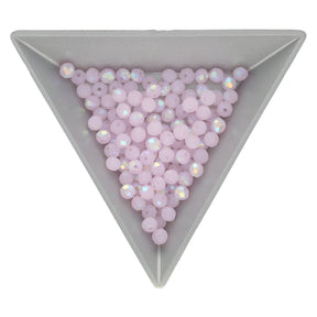 Rondellen aus facettiertem Glas 4x3 mm - Pink AB - PerlineBeads