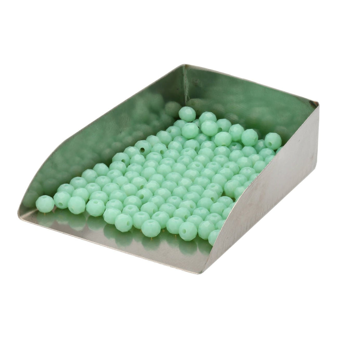 Rondellen aus facettiertem Glas 4x3 mm - Turquoise - PerlineBeads
