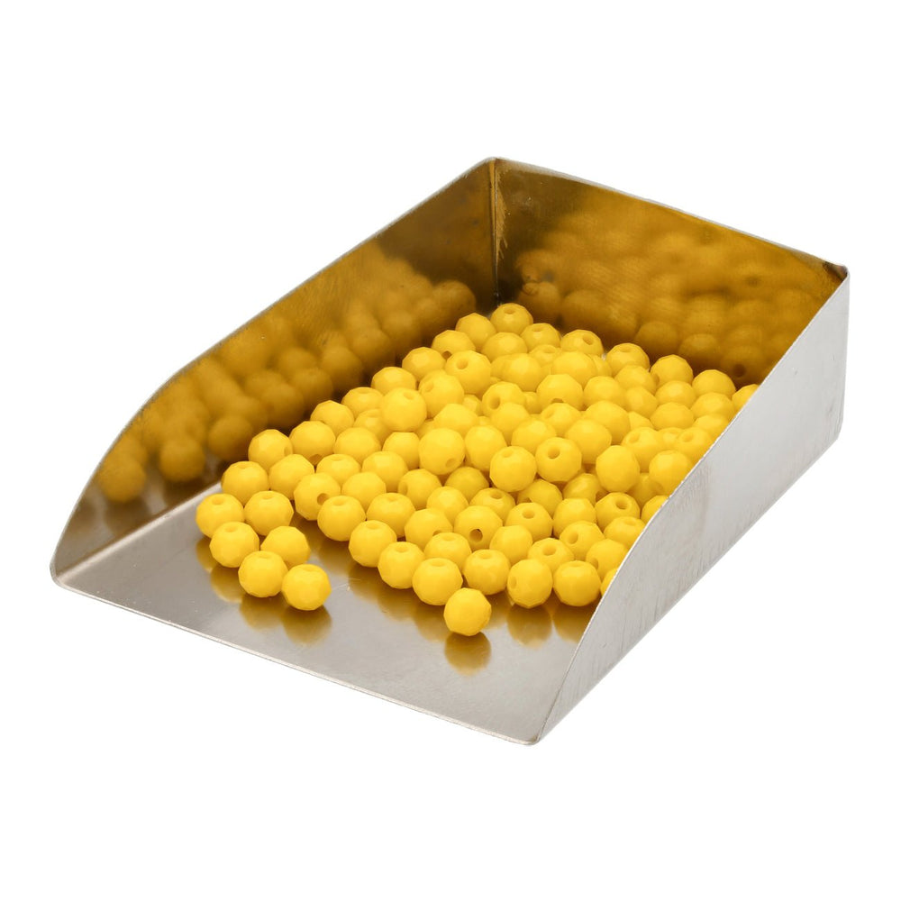 Rondellen aus facettiertem Glas 4x3 mm - Yellow - PerlineBeads