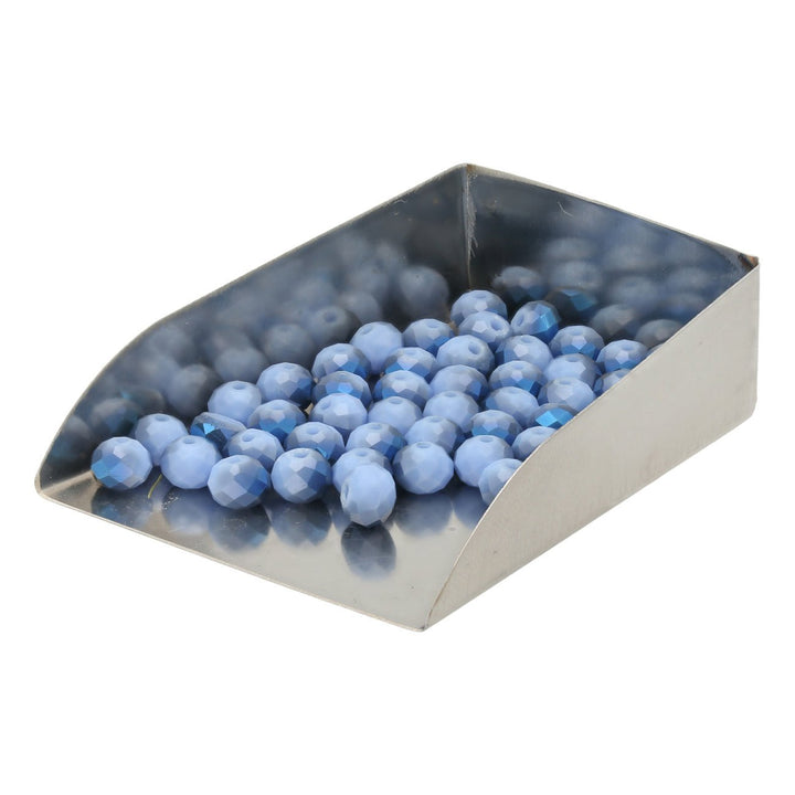 Rondellen aus facettiertem Glas 6x4 mm - Baby Blue - PerlineBeads