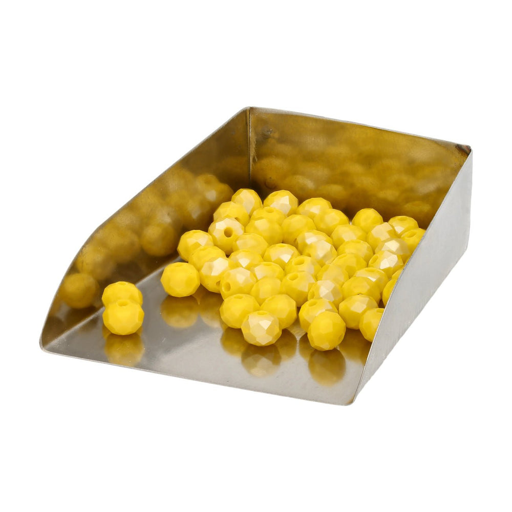 Rondellen aus facettiertem Glas 6x4 mm - Yellow - PerlineBeads
