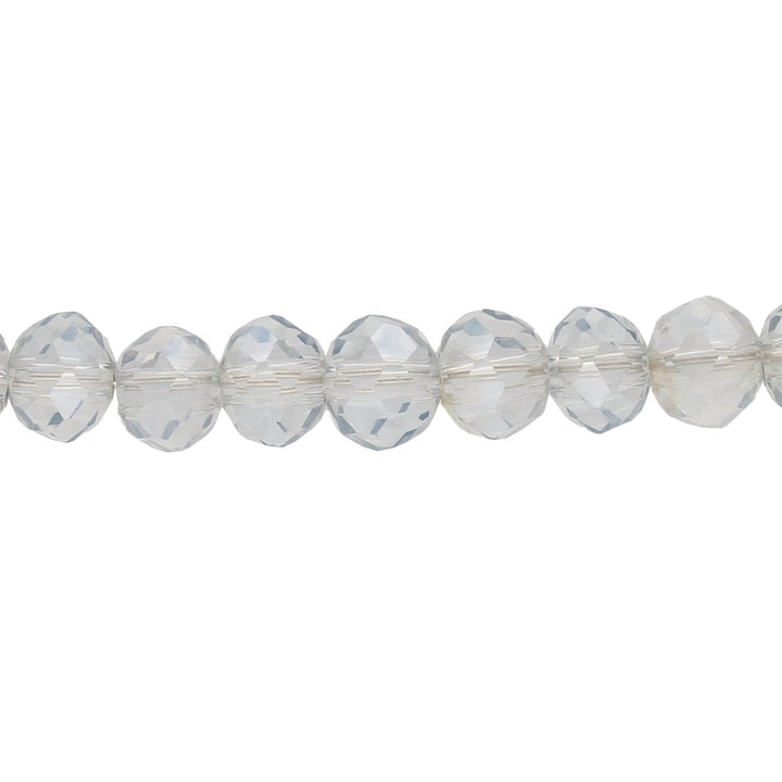 Rondellen aus facettiertem Glas 6x5 mm - Pearl Luster Light Blue - PerlineBeads