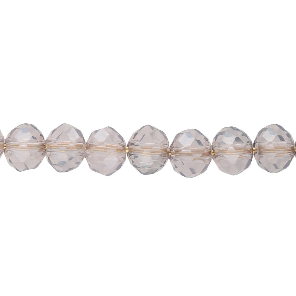 Rondellen aus facettiertem Glas 6x5 mm - Pearl Luster Thistle - PerlineBeads
