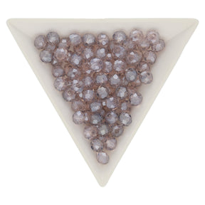 Rondellen aus facettiertem Glas 6x5 mm - Pearl Luster Thistle - PerlineBeads