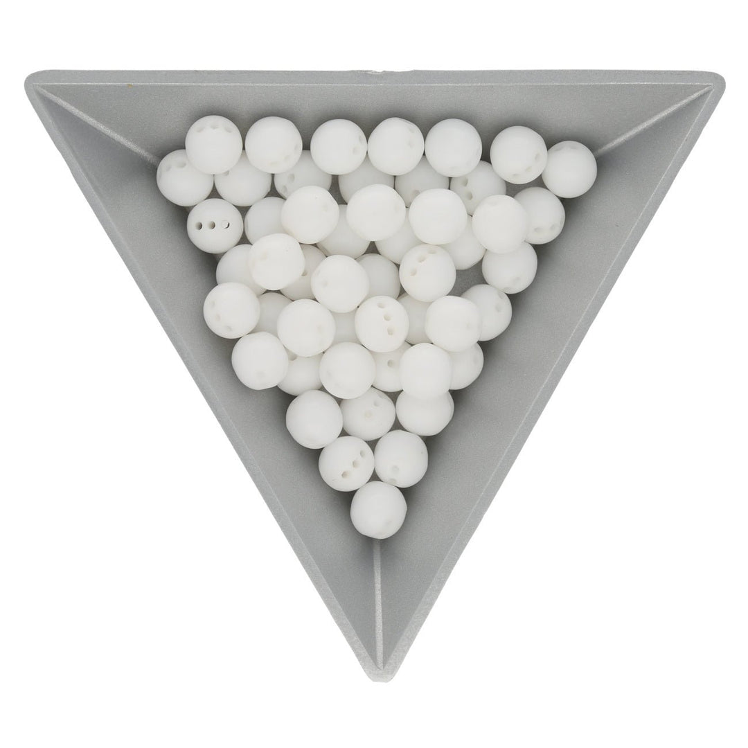 RounTrio 6 mm - Chalk White - PerlineBeads