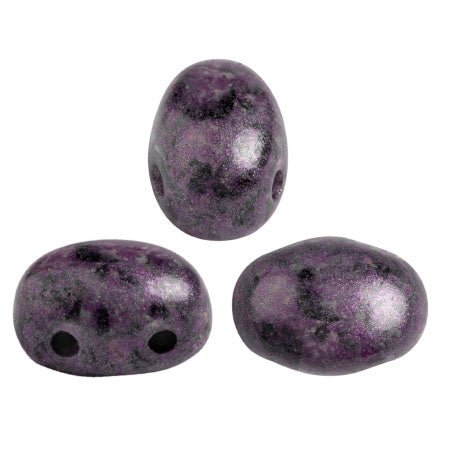 Samos® par Puca® - Metallic Mat Violet Spotted - PerlineBeads