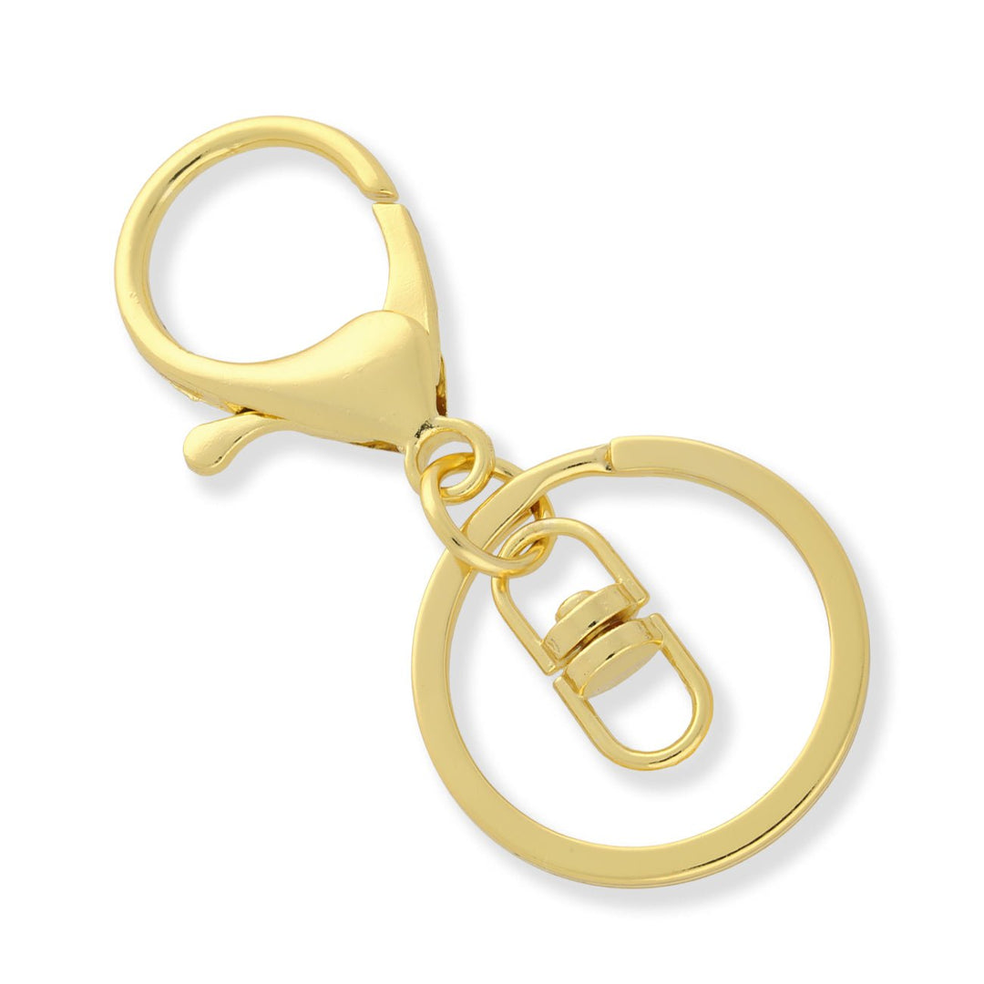 Schlüsselring zum Dekorieren – Farbe Gold - PerlineBeads