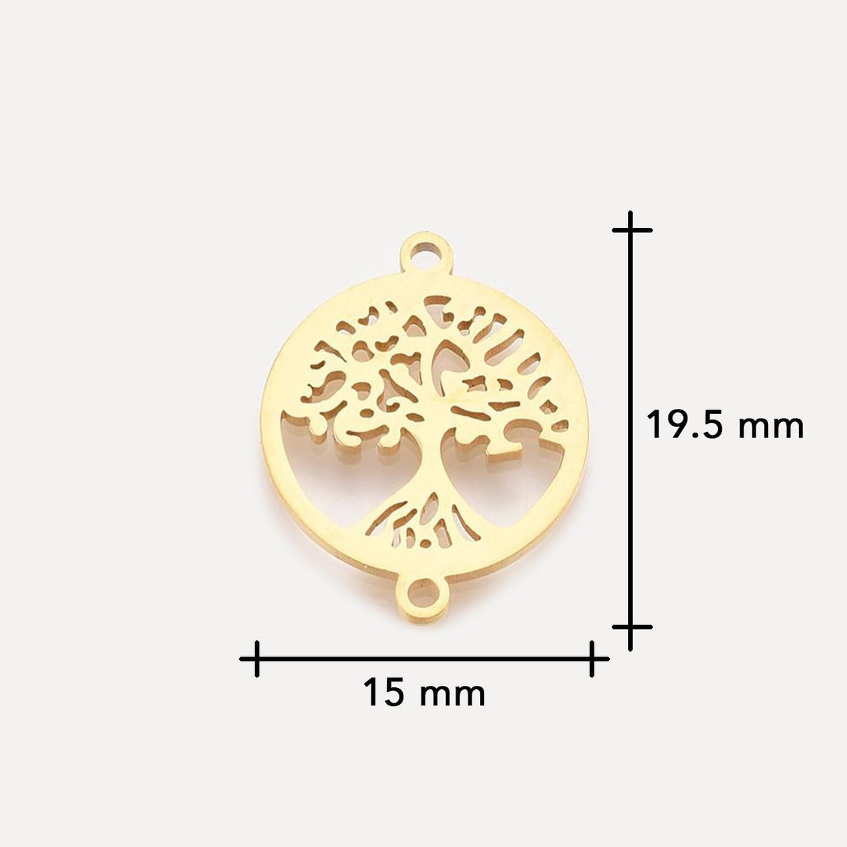 Schmuckverbinder "Baum des Lebens" – Farbe Gold - PerlineBeads