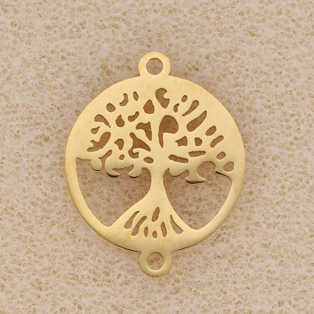 Schmuckverbinder "Baum des Lebens" – Farbe Gold - PerlineBeads