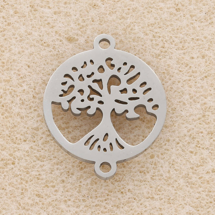Schmuckverbinder "Baum des Lebens" – Farbe Silber - PerlineBeads