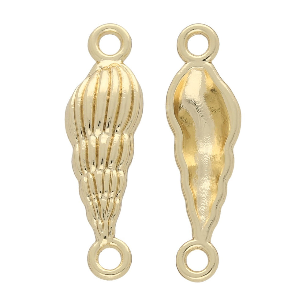 Schmuckverbinder "Muschel" – Farbe Gold - PerlineBeads