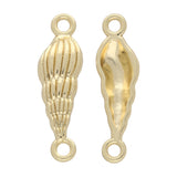 Schmuckverbinder "Muschel" – Farbe Gold - PerlineBeads