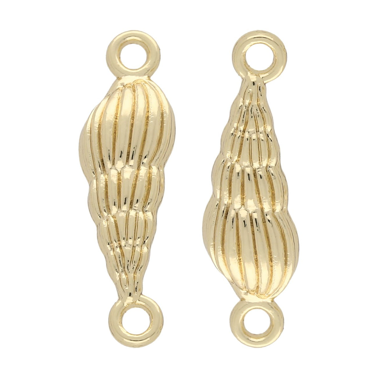 Schmuckverbinder "Muschel" – Farbe Gold - PerlineBeads