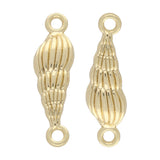 Schmuckverbinder "Muschel" – Farbe Gold - PerlineBeads