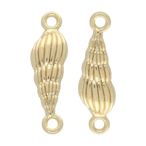 Schmuckverbinder "Muschel" – Farbe Gold - PerlineBeads