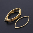 Schmuckverbinder Navette-Form 27x13 mm – Farbe Gold - PerlineBeads