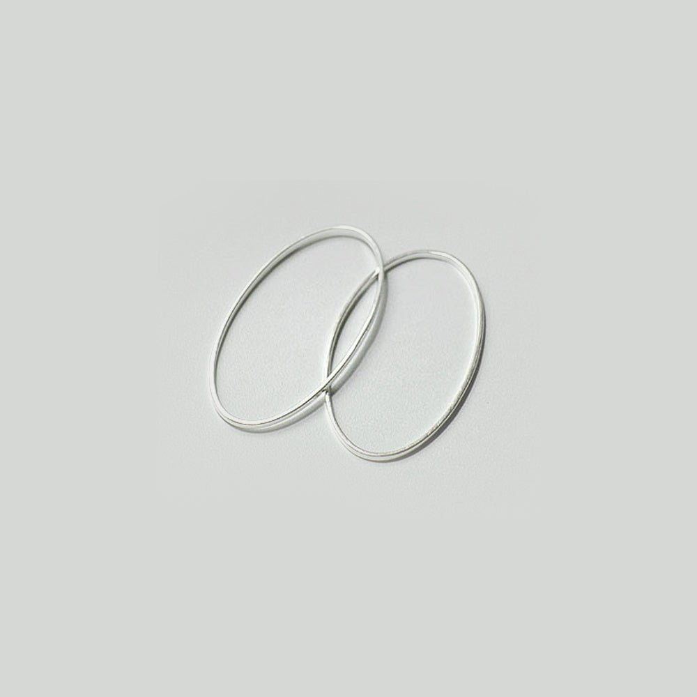 Schmuckverbinder Oval, 30 x 16 mm – Silber - PerlineBeads