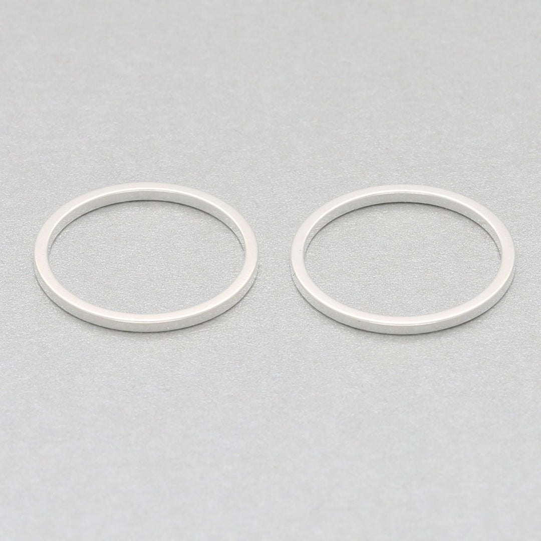 Schmuckverbinder Ringform, Ø 15 mm - Silber - PerlineBeads
