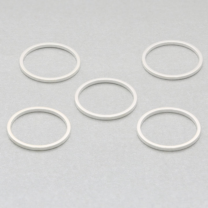 Schmuckverbinder Ringform, Ø 15 mm - Silber - PerlineBeads