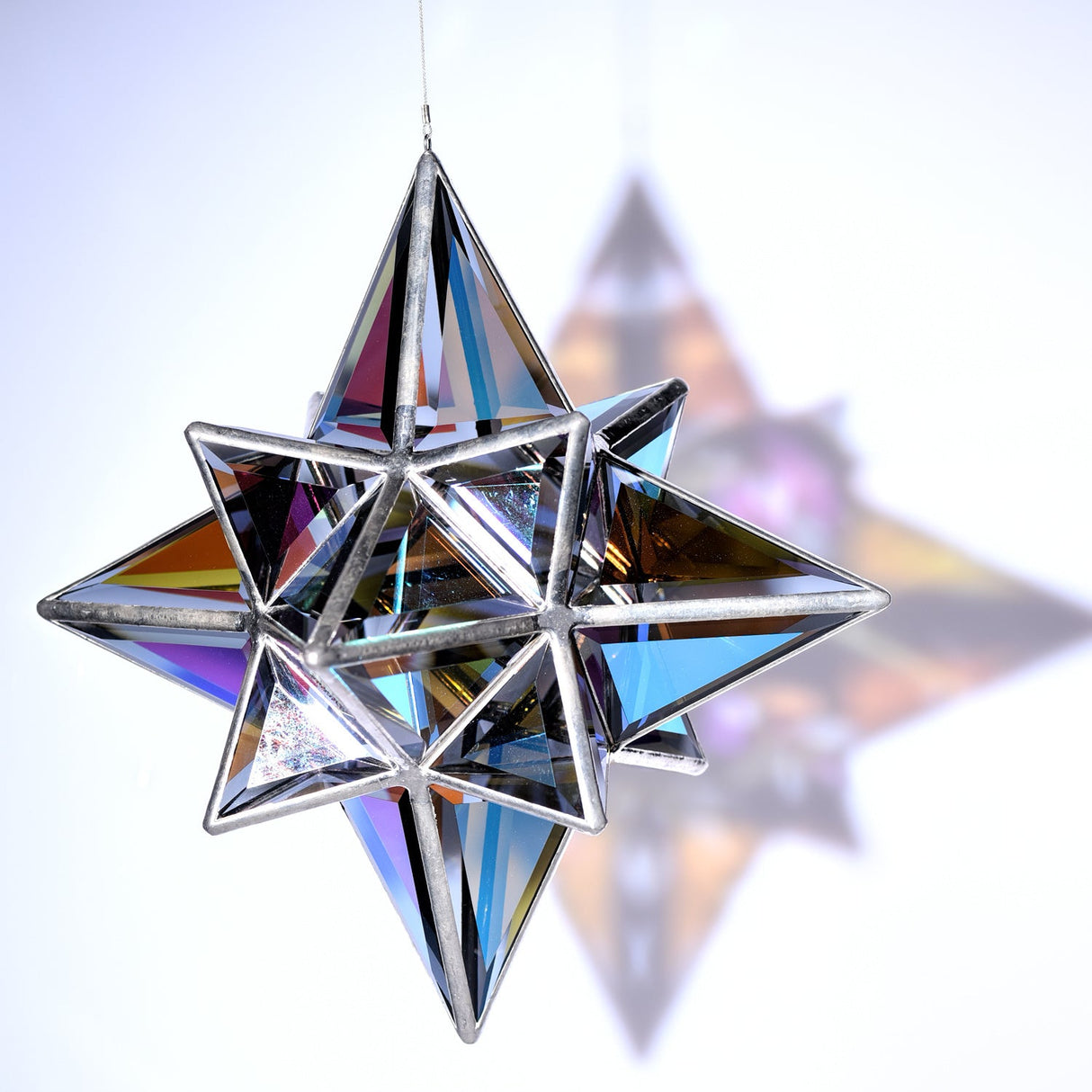 Skulptur mit zweifarbigem grauem Glas, Gemma Medium - PerlineBeads