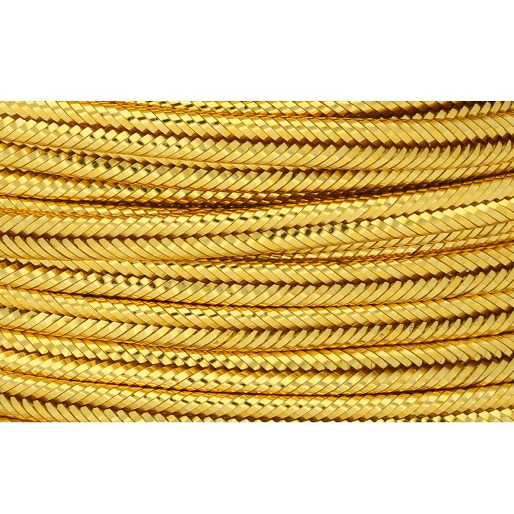 Soutache-Band, ca. 3 mm – Metallic Gold - PerlineBeads
