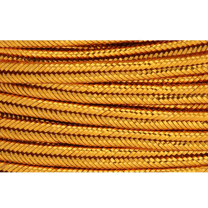 Soutache-Band, ca. 3 mm – Metallic Gold Copper - PerlineBeads