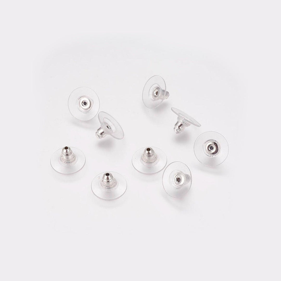 Farfalline - Spingitore per orecchini perno 6x4,5 mm - Acciaio inossidabile  x10 - Perles & Co