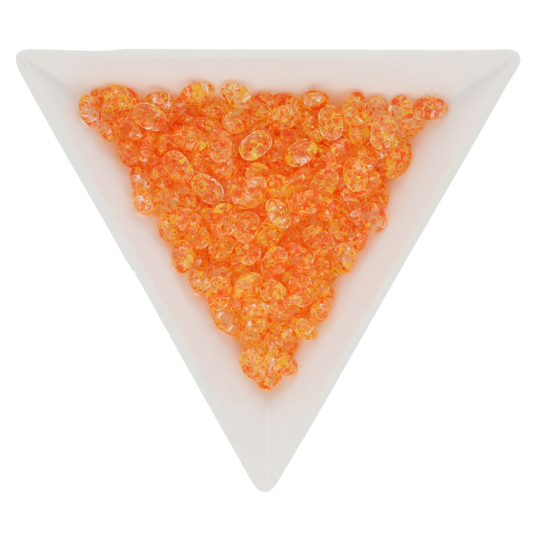 SuperDuo 2,5 x 5 mm- Confetti Splash - Orange Yellow - PerlineBeads
