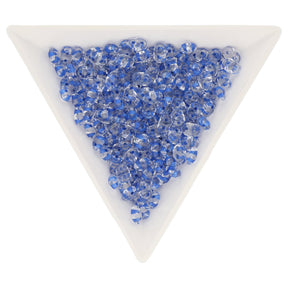 SuperDuo 2,5 x 5 mm- Crystal Blue Lined - PerlineBeads
