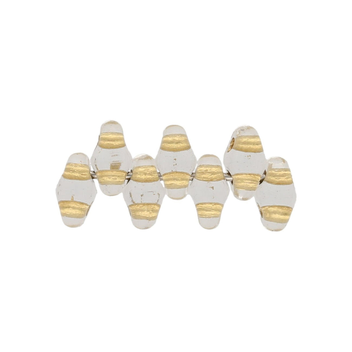 SuperDuo 2,5 x 5 mm- Crystal Bronze Lined - PerlineBeads