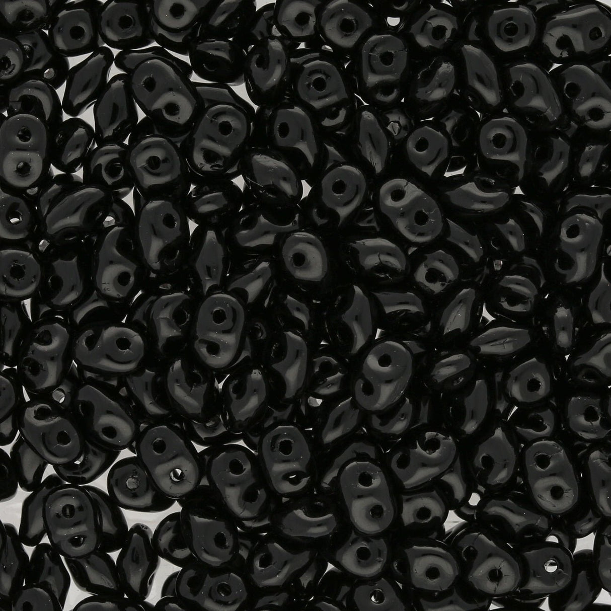 SuperDuo 2,5 x 5 mm - Jet - PerlineBeads