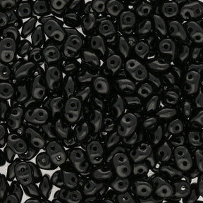 SuperDuo 2,5 x 5 mm - Jet - PerlineBeads