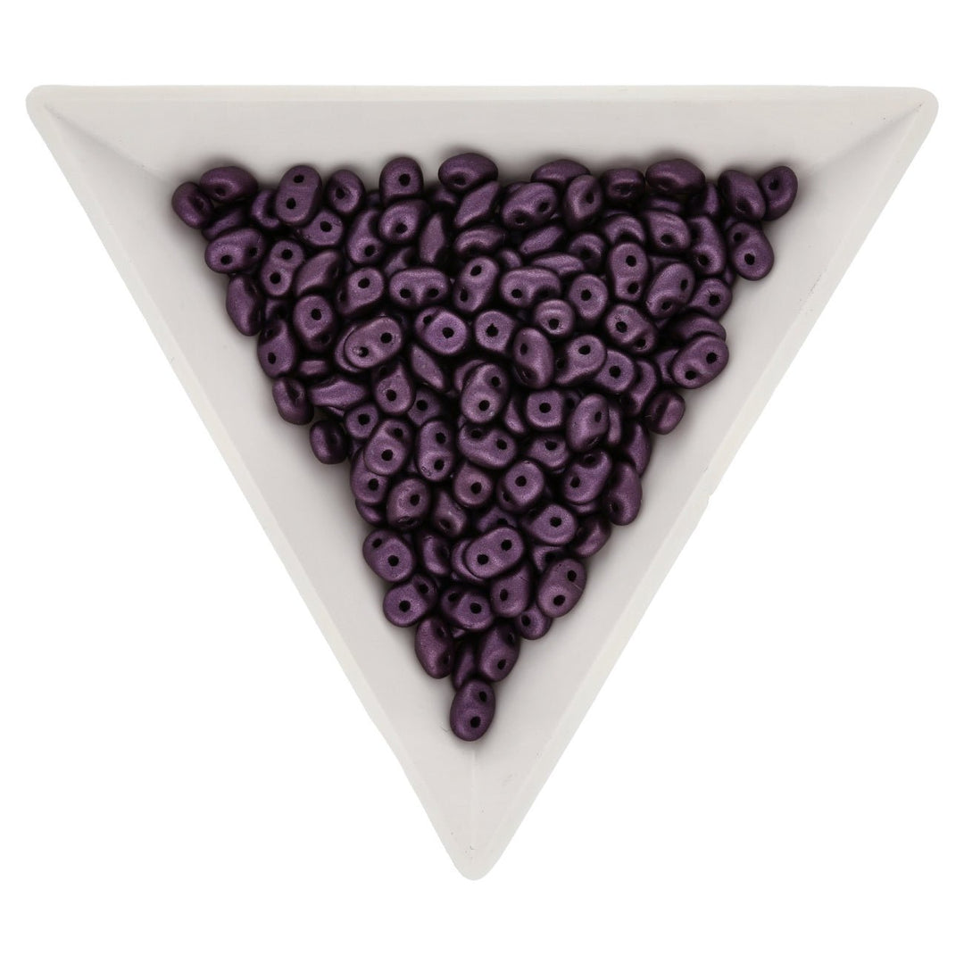SuperDuo 2,5 x 5 mm - Pearl Coat - Purple Velvet - PerlineBeads