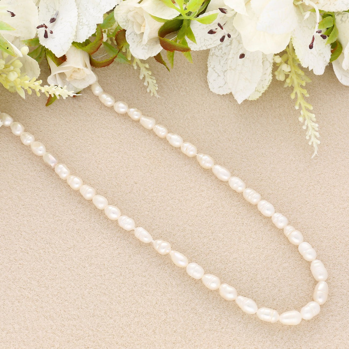 Süsswasser-Zuchtperlen Rice - Bisque - PerlineBeads