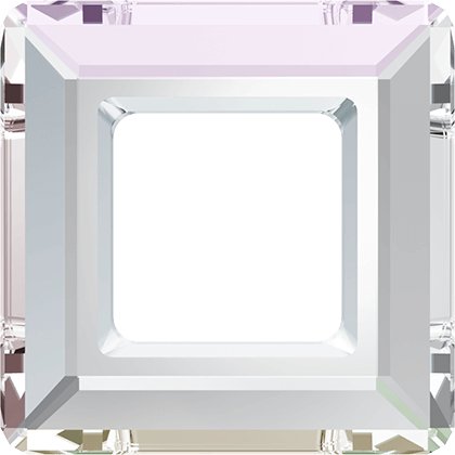 Swarovski Square Ring Fancy Stone 20 mm – Crystal AB - PerlineBeads