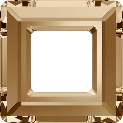 Swarovski Square Ring Fancy Stone 20 mm – Golden Shadow - PerlineBeads