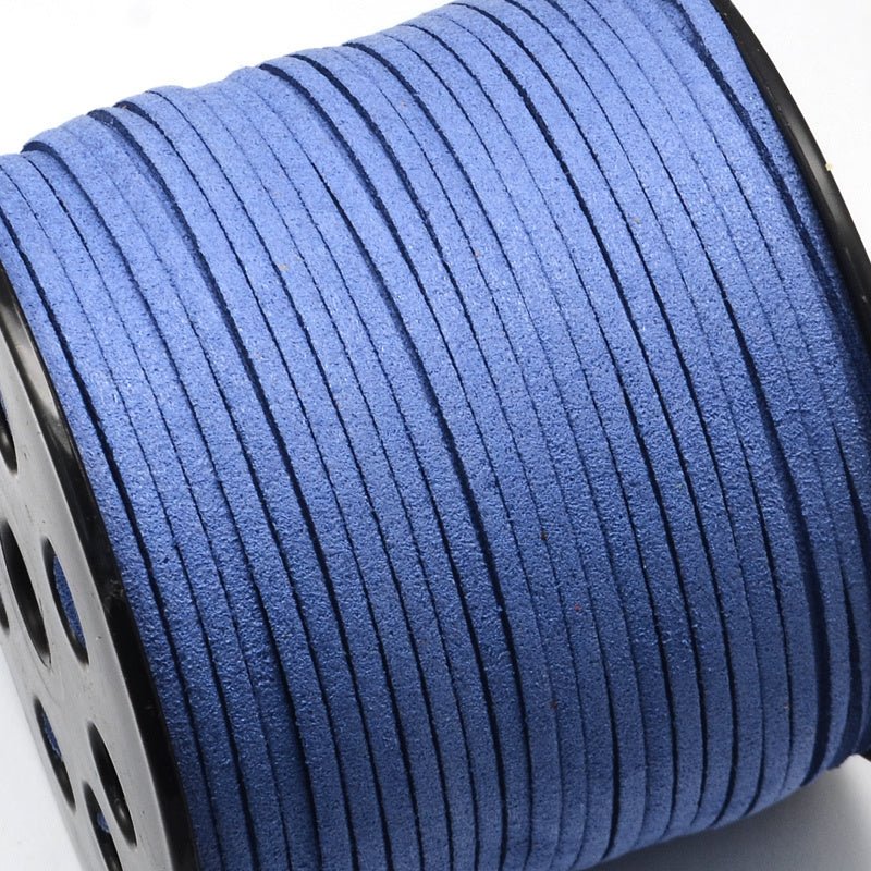 Synthetische Veloursleder Kordel - 3 mm - Royal Blue - PerlineBeads