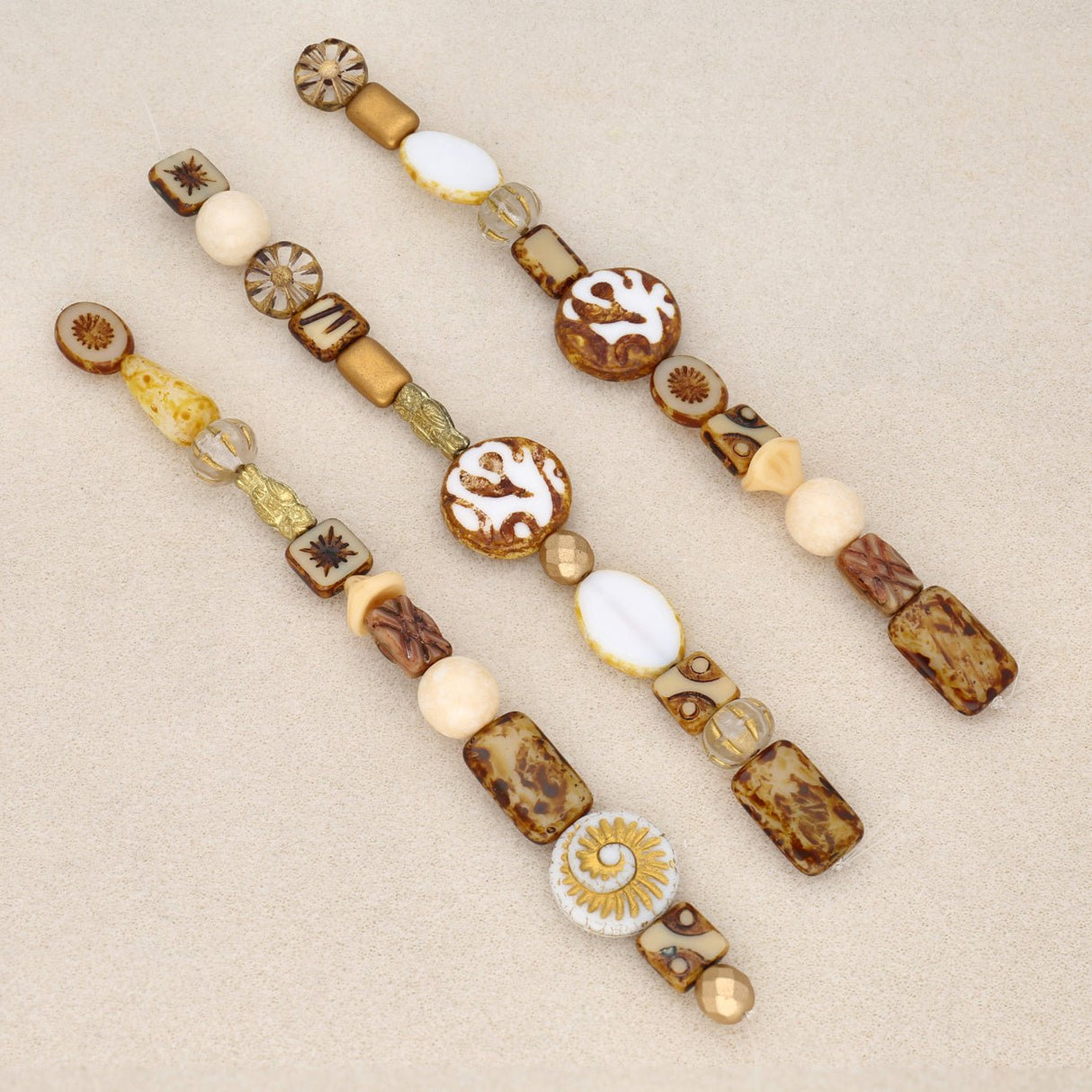 "Table Cut Mix" Perlen - Natural (assorted) - PerlineBeads