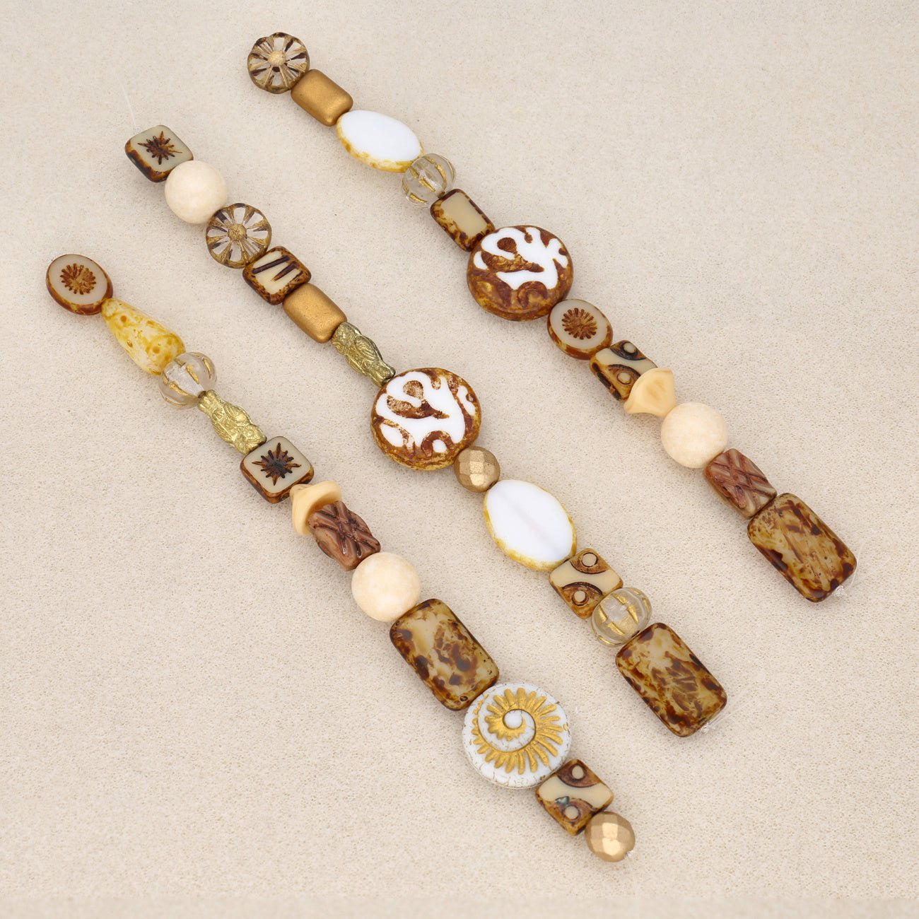 "Table Cut Mix" Perlen - Natural (assorted) - PerlineBeads