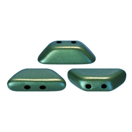 Tinos® par Puca® - Metallic Mat Green Turquoise - PerlineBeads