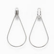Tropfenförmige Ohrringe aus Edelstahl - 38 mm - Farbe Stahl - PerlineBeads