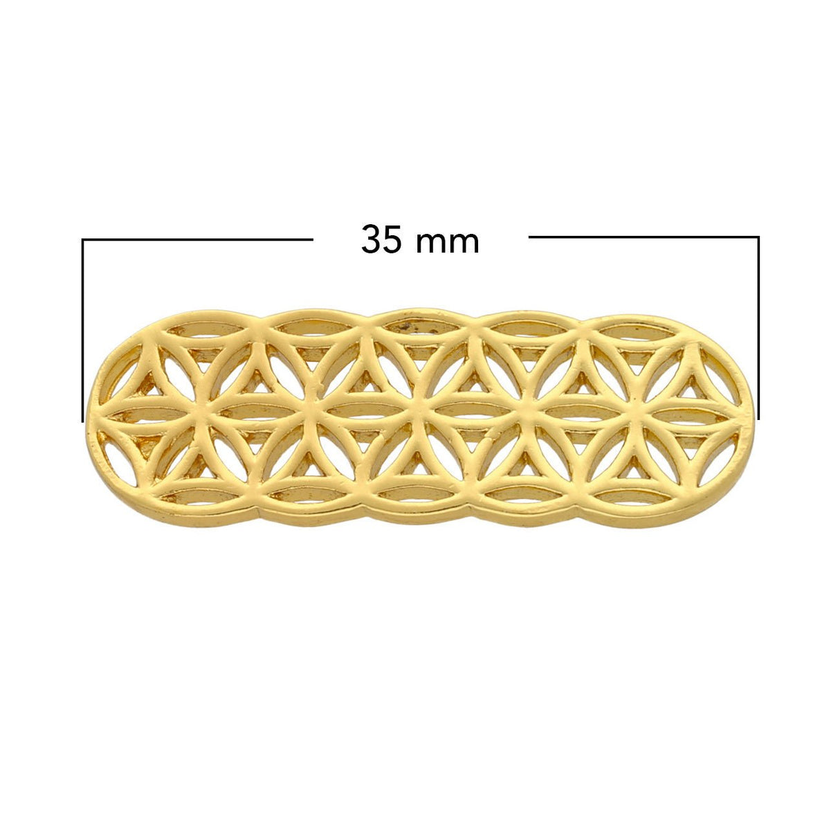 Verbindungselement “Blume des Lebens” 35 x 12 mm - Farbe gold - PerlineBeads