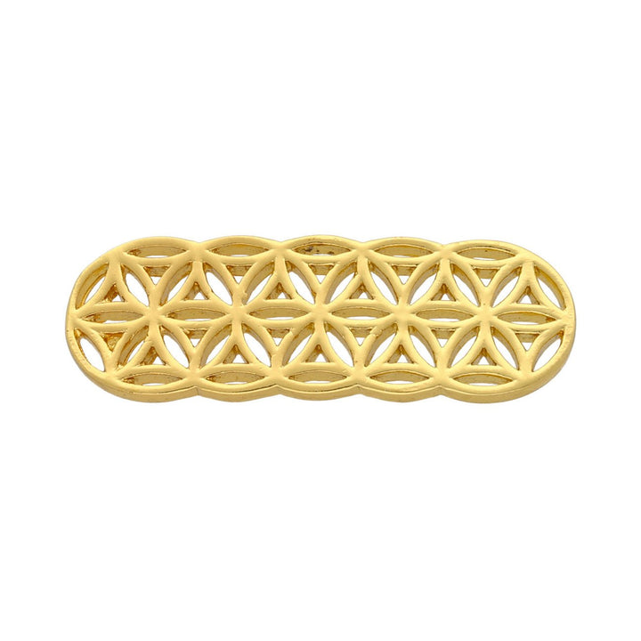 Verbindungselement “Blume des Lebens” 35 x 12 mm - Farbe gold - PerlineBeads