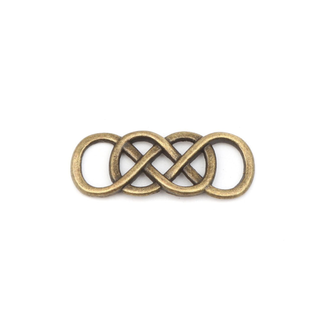 Verbindungselement “Infinity” 33 x 13 mm - Bronze antik - PerlineBeads
