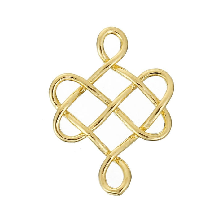 Verbindungselement “Keltischer Knoten” 24 x 18 mm - Farbe Gold - PerlineBeads