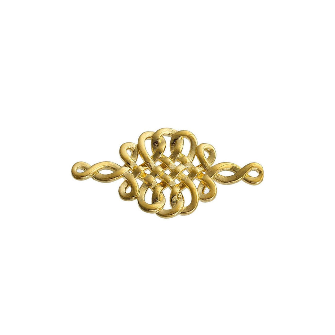 Verbindungselement “Keltischer Knoten” 35 x 18 mm - Farbe gold - PerlineBeads