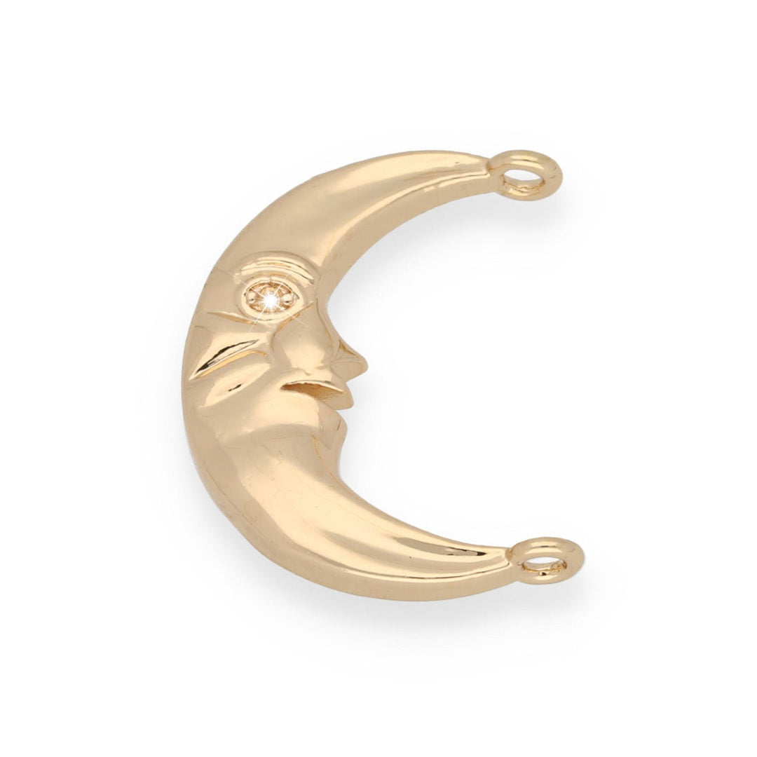 Verbindungselement “Mond” 24 x 19 mm - Farbe gold - PerlineBeads
