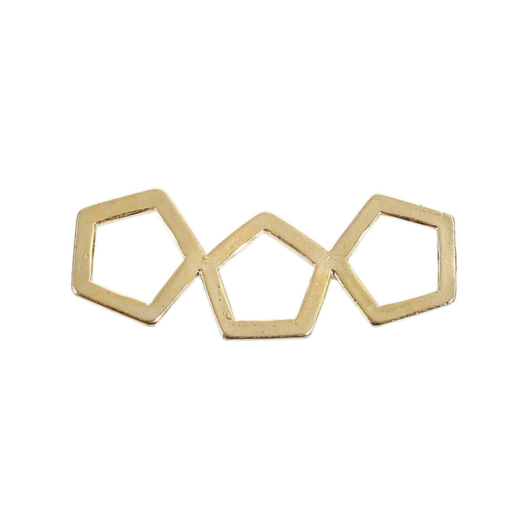 Verbindungselement “Pentagon” 33 x 13 mm - Farbe Gold - PerlineBeads