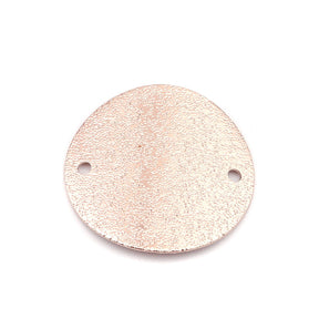 Verbindungselement rund “Sparkledust” 20 mm - Farbe Rose Gold - PerlineBeads