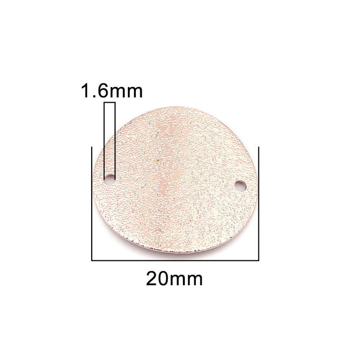 Verbindungselement rund “Sparkledust” 20 mm - Farbe Rose Gold - PerlineBeads